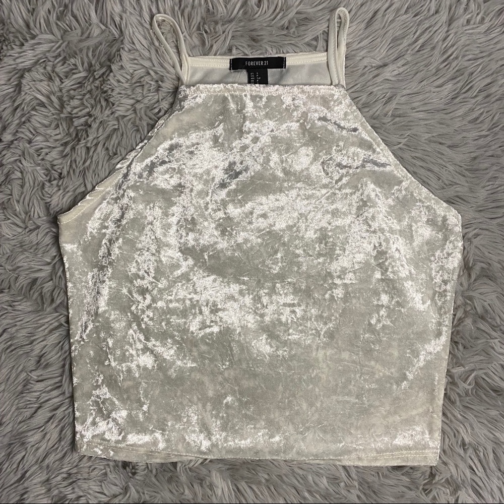 Forever 21 Crushed Velvet Cropped Cami🌟 - Picture 3 of 10